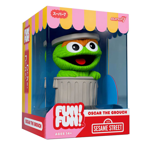 Super 7 Fun! Fun! Sesame Street Oscar The Grouch Figure